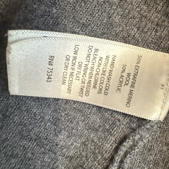 St Tropez Gray Sleeveless Open Cardigan - Wool Blend Size Large - Picture 5 of 8